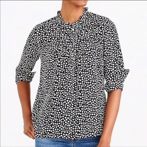J Crew Mercantile Heart Throb Printed Blouse
